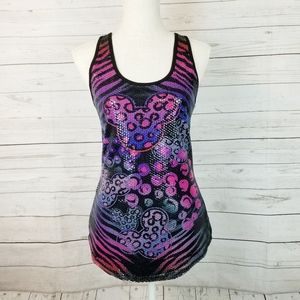 Disney Parks Minney Sequin Animal PrintTank Top